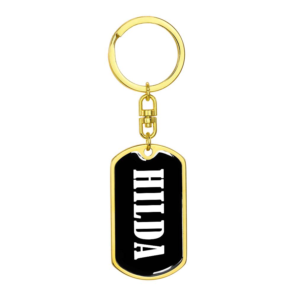 Hilda v01w - Luxury Dog Tag Keychain
