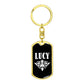 Lucy v03a - Luxury Dog Tag Keychain