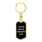 Love My American Staffordshire Terrier v6 - Luxury Dog Tag Keychain