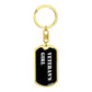 Veteran's Girl v3 - Luxury Dog Tag Keychain