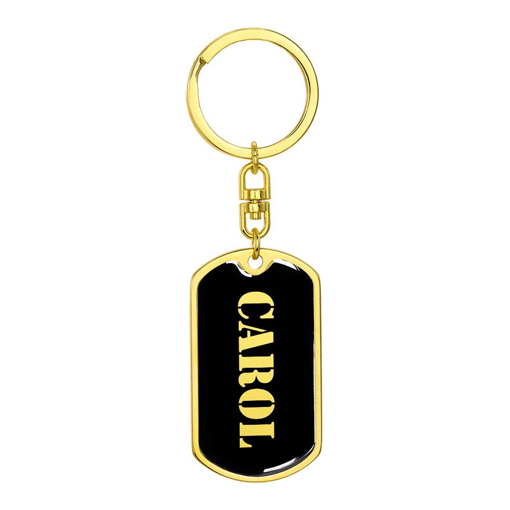 Carol v2 - Luxury Dog Tag Keychain
