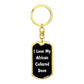 Love My African Collared Dove v3 - Luxury Dog Tag Keychain