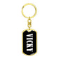 Vicky v01w - Luxury Dog Tag Keychain