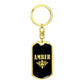 Amber v02a - Luxury Dog Tag Keychain