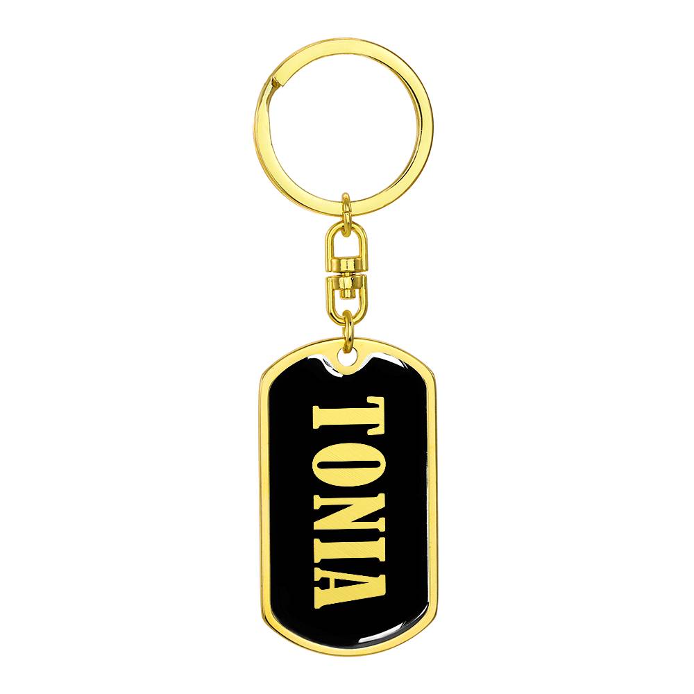 Tonia v02 - Luxury Dog Tag Keychain