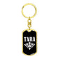 Tara v03a - Luxury Dog Tag Keychain