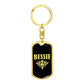Bessie v02a - Luxury Dog Tag Keychain