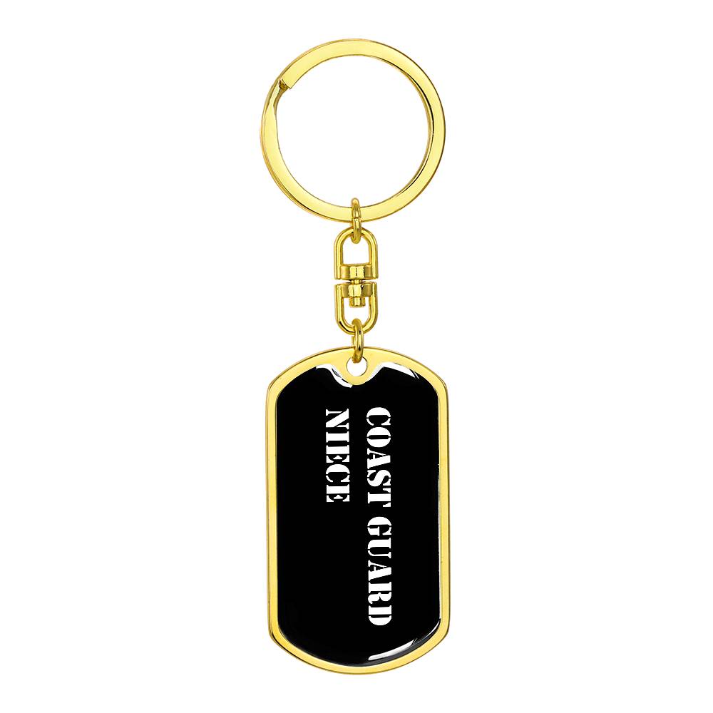 Coast Guard Niece v3 - Luxury Dog Tag Keychain