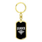 Janice v03a - Luxury Dog Tag Keychain