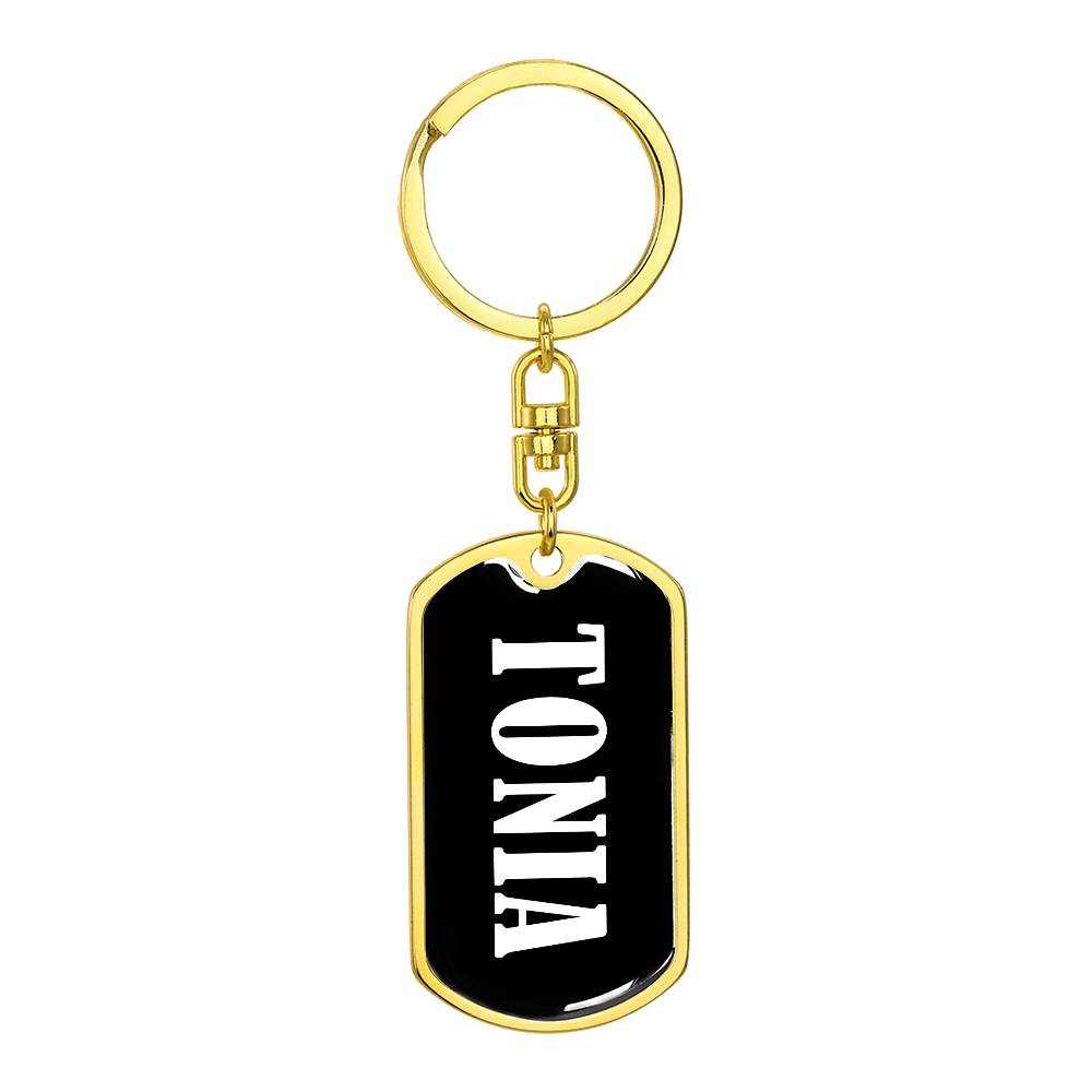 Tonia v03 - Luxury Dog Tag Keychain