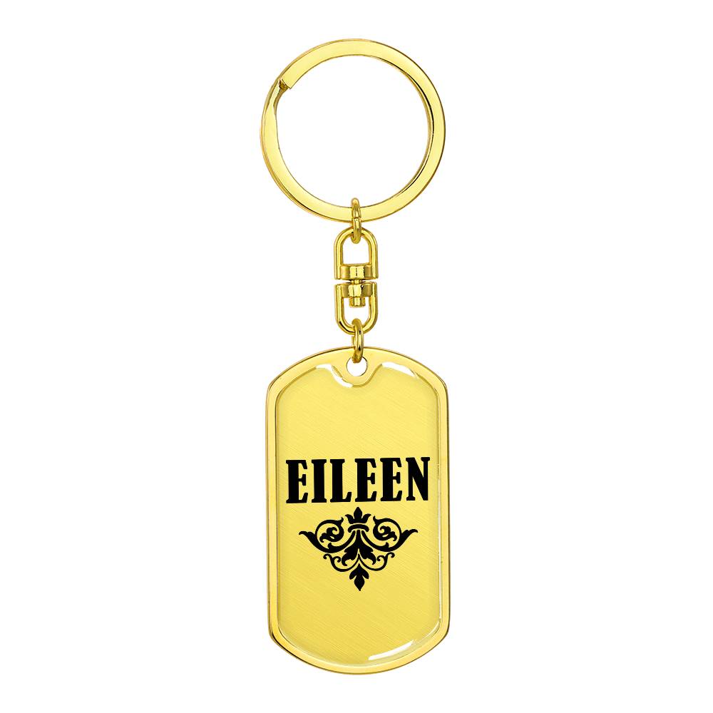Eileen v01a - Luxury Dog Tag Keychain