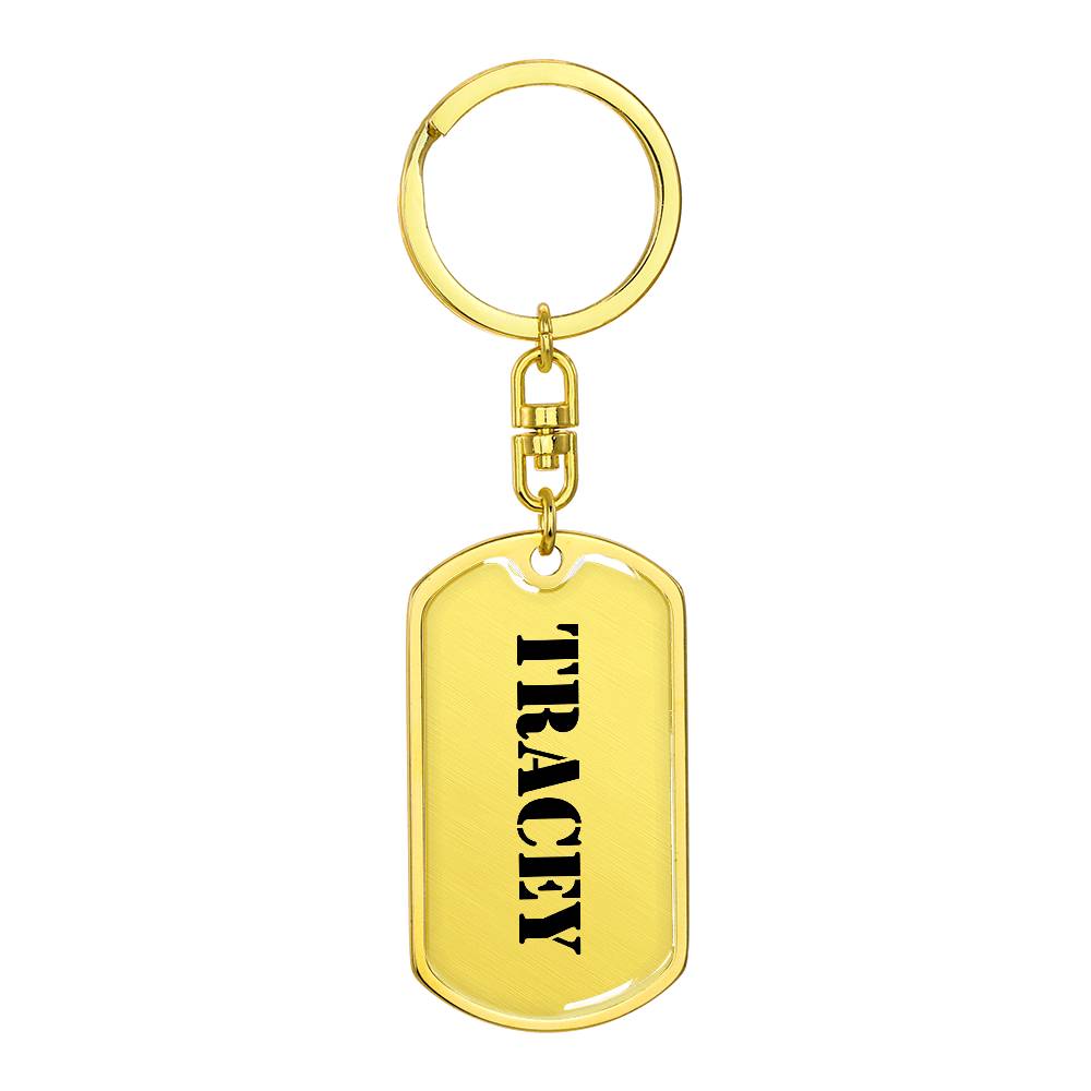 Tracey - Luxury Dog Tag Keychain