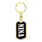 Nina v01w - Luxury Dog Tag Keychain