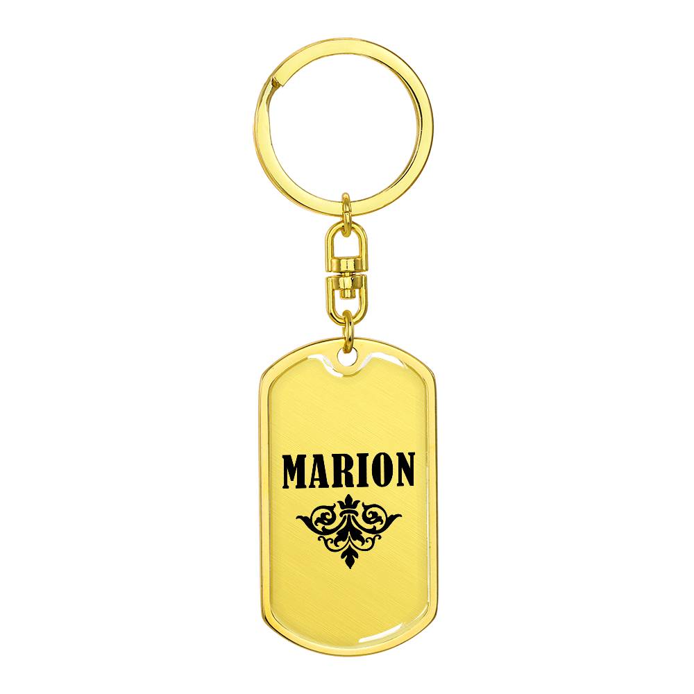 Marion v01a - Luxury Dog Tag Keychain