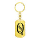 Initial Q v001-11 - Luxury Dog Tag Keychain
