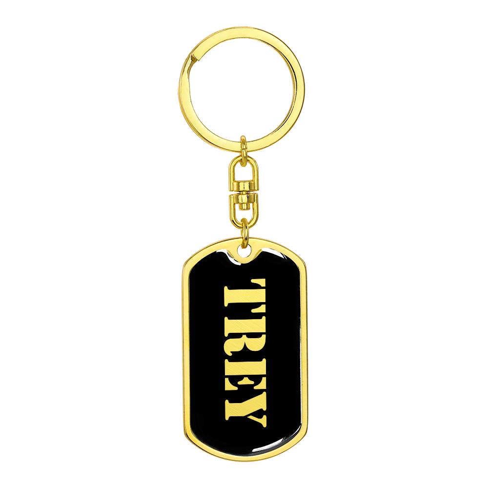 Trey v2 - Luxury Dog Tag Keychain