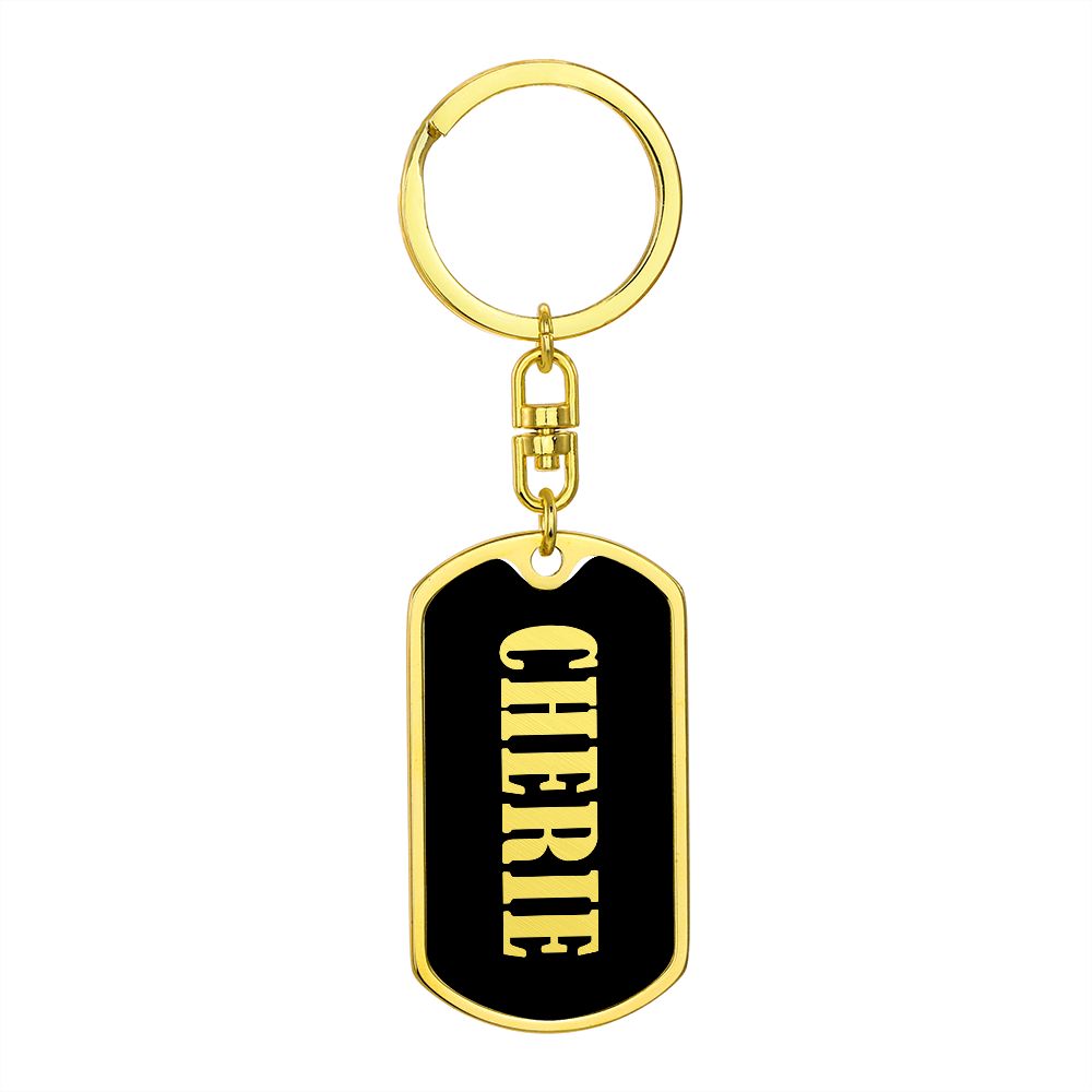 Cherie v02 - Luxury Dog Tag Keychain