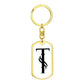 Initial T v001-14 - Luxury Dog Tag Keychain