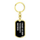 Coast Guard Veteran's Mother v3 - Luxury Dog Tag Keychain