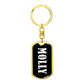 Molly v01w - Luxury Dog Tag Keychain