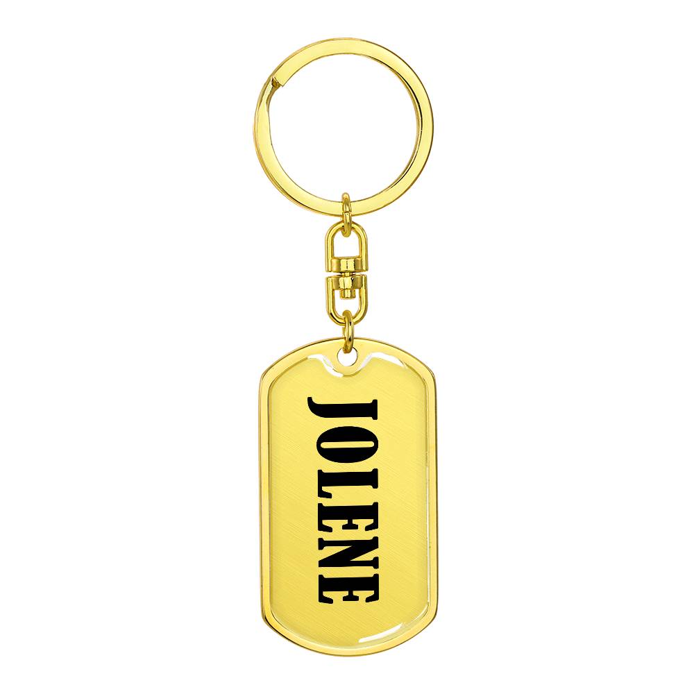 Jolene v01 - Luxury Dog Tag Keychain