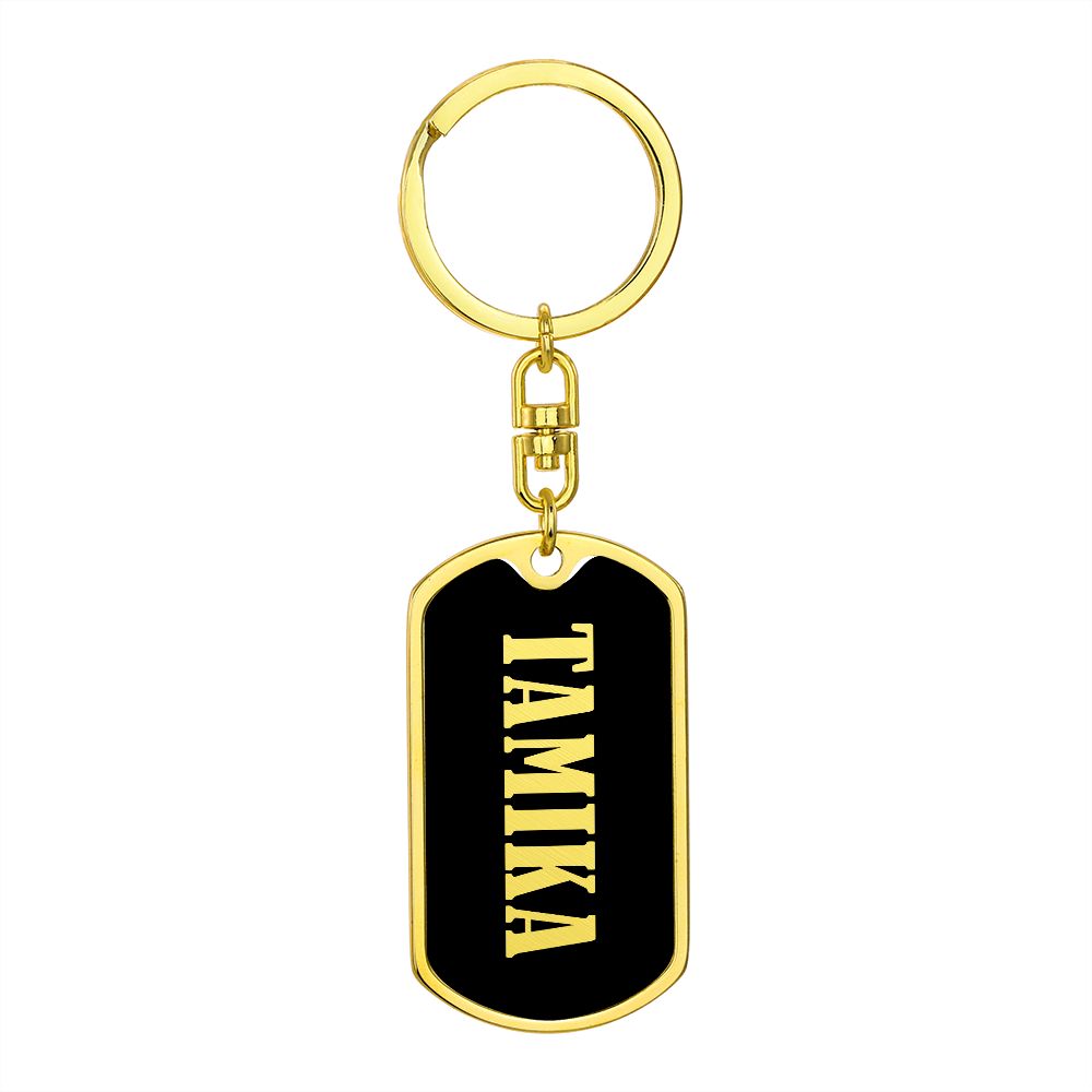 Tamika v02 - Luxury Dog Tag Keychain