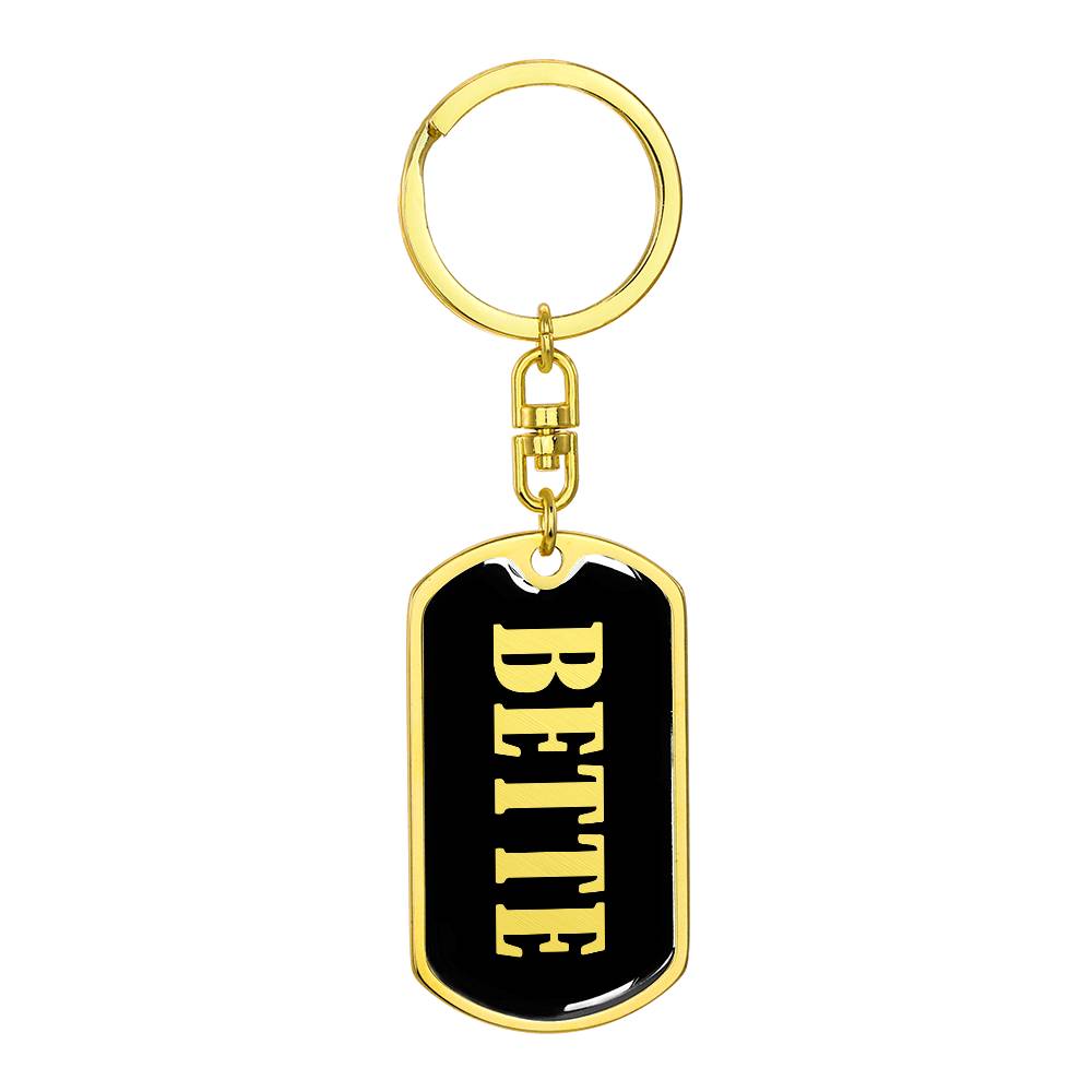 Bette v02 - Luxury Dog Tag Keychain