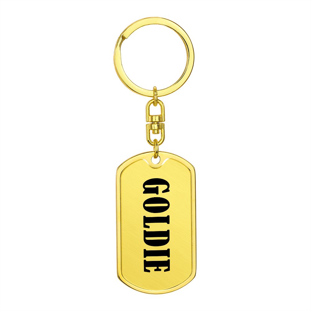 Goldie v01 - Luxury Dog Tag Keychain