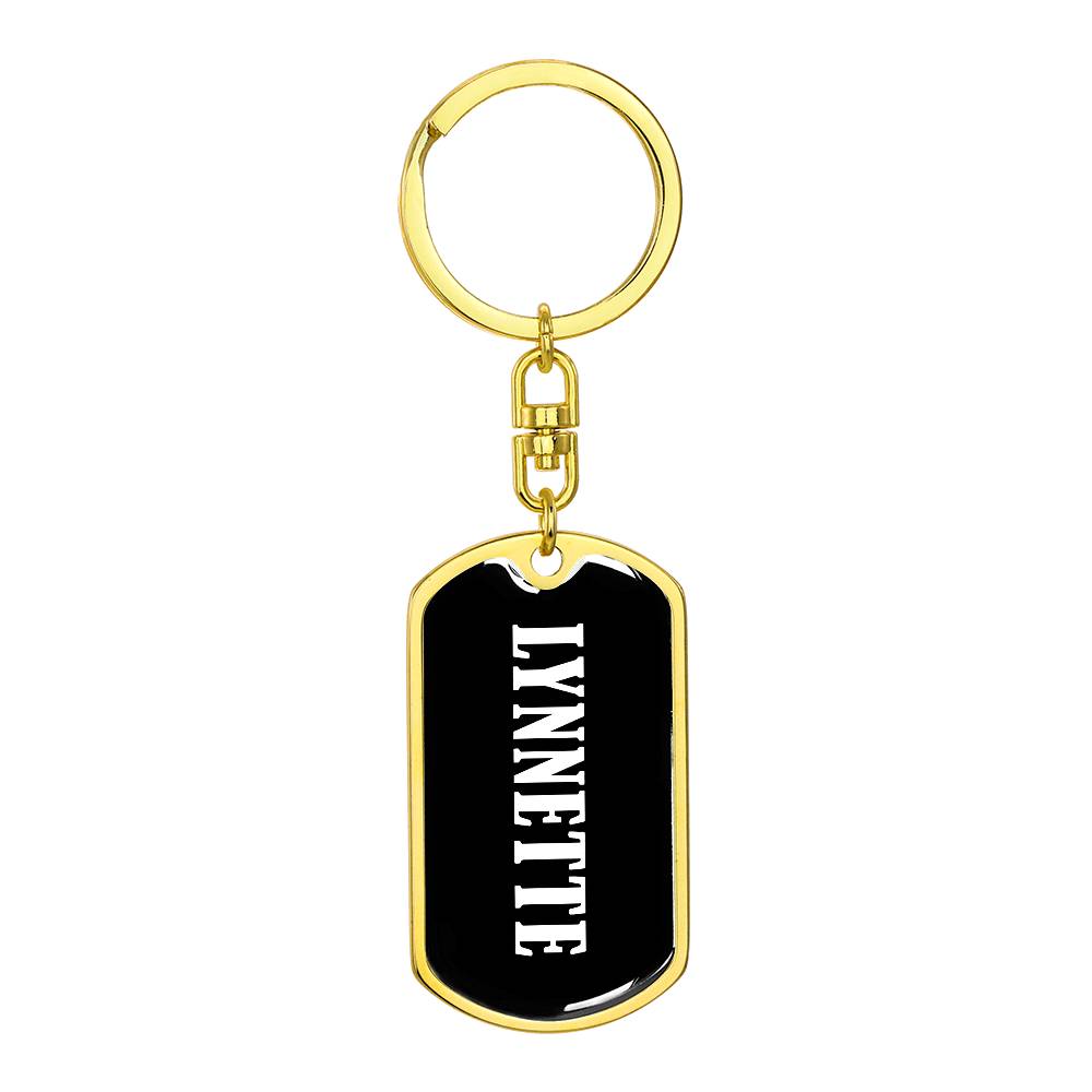 Lynnette v03 - Luxury Dog Tag Keychain