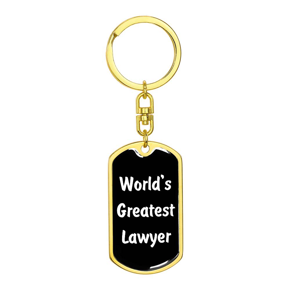 World's Greatest Lawyer v3 - Luxury Dog Tag Keychain