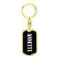Annette v01w - Luxury Dog Tag Keychain