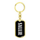 Sallie v03 - Luxury Dog Tag Keychain