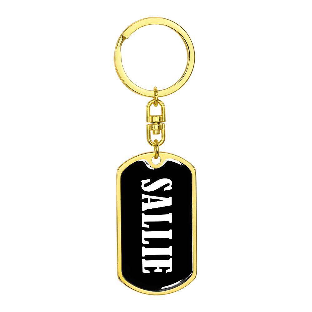 Sallie v03 - Luxury Dog Tag Keychain