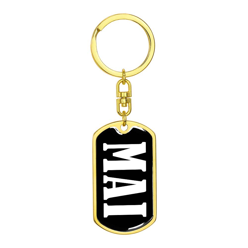 Mai v03 - Luxury Dog Tag Keychain