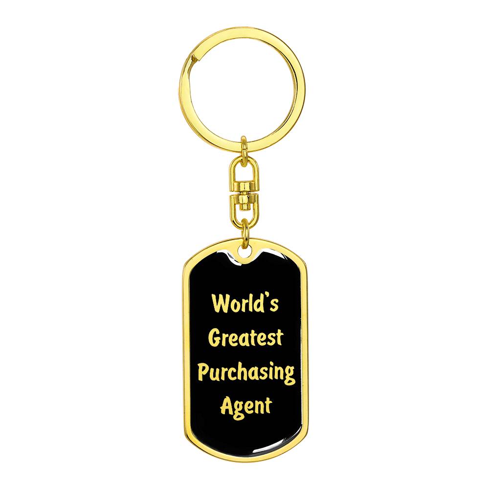 World's Greatest Purchasing Agent v2 - Luxury Dog Tag Keychain
