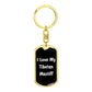 Love My Tibetan Mastiff v6 - Luxury Dog Tag Keychain