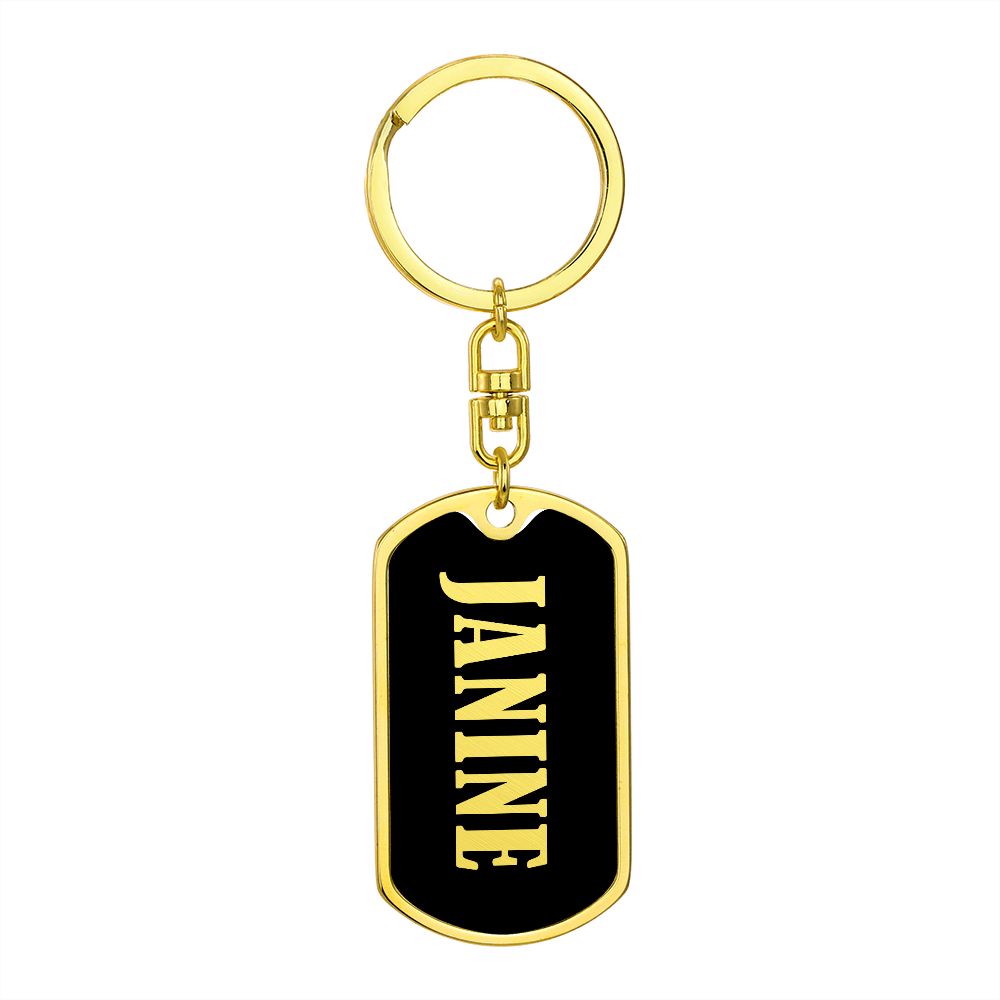 Janine v02 - Luxury Dog Tag Keychain