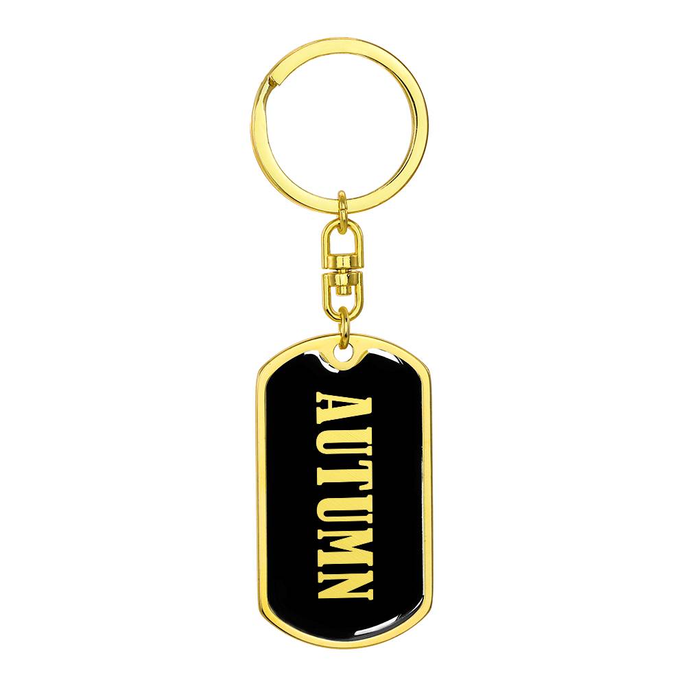 Autumn v02 - Luxury Dog Tag Keychain