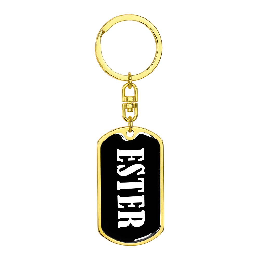 Ester v03 - Luxury Dog Tag Keychain