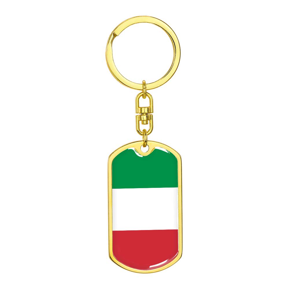 Italian Flag - Luxury Dog Tag Keychain