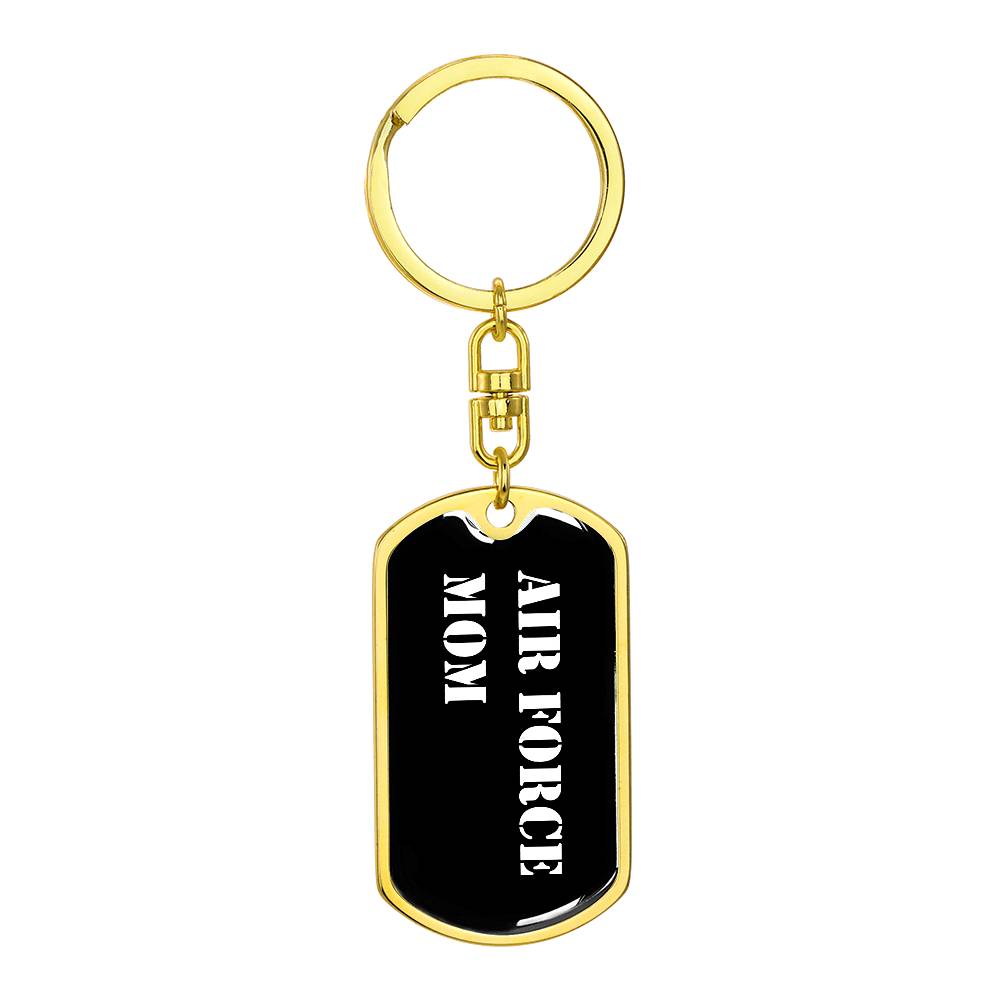 Air Force Mom v3 - Luxury Dog Tag Keychain