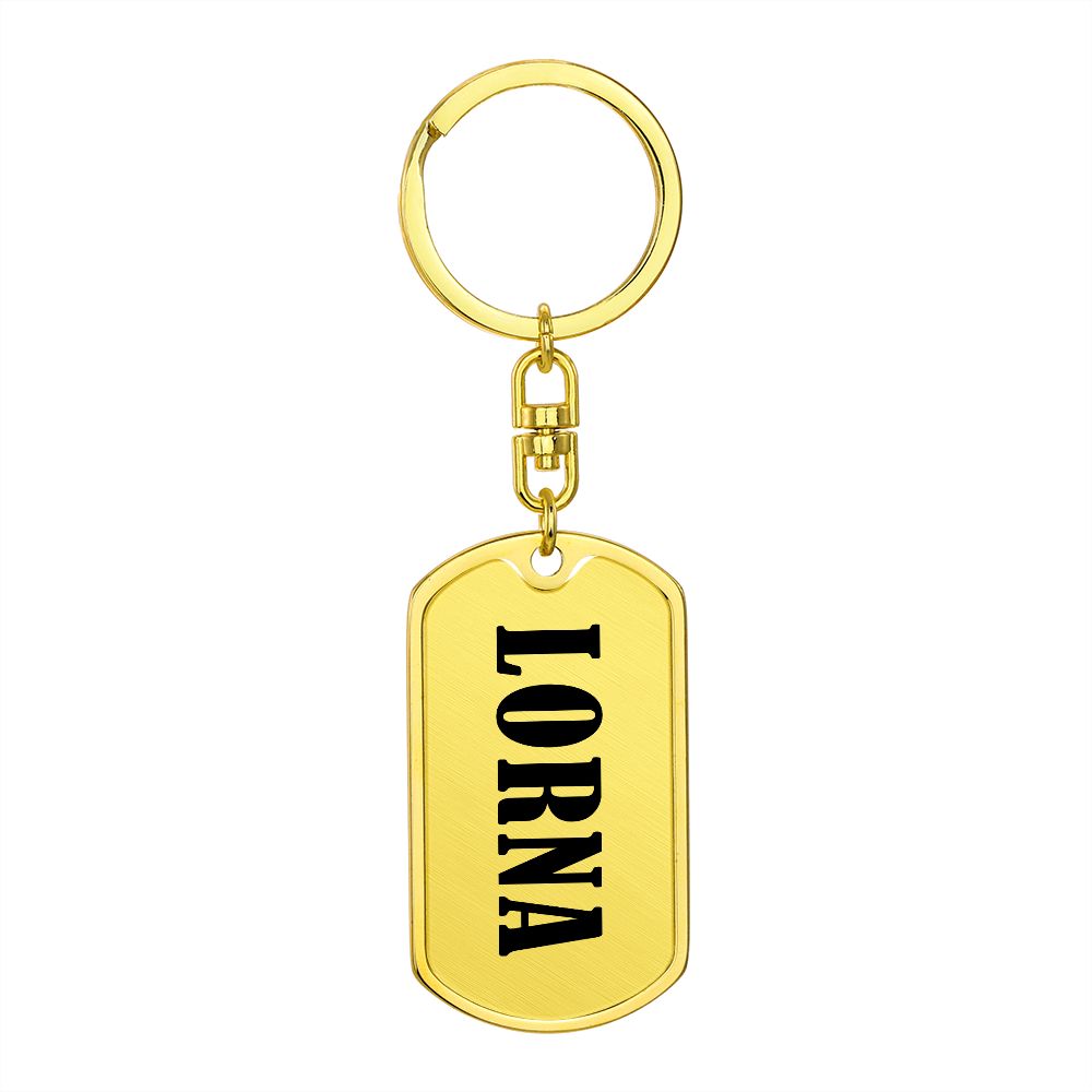 Lorna v01 - Luxury Dog Tag Keychain