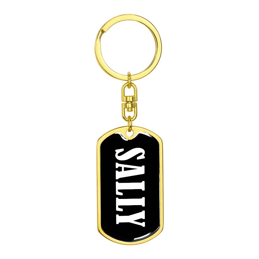 Sally v01w - Luxury Dog Tag Keychain