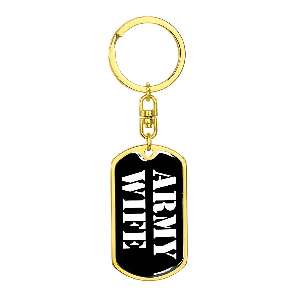 Army Wife v3 - Luxury Dog Tag Keychain