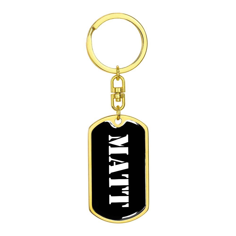 Matt v2 - Luxury Dog Tag Keychain