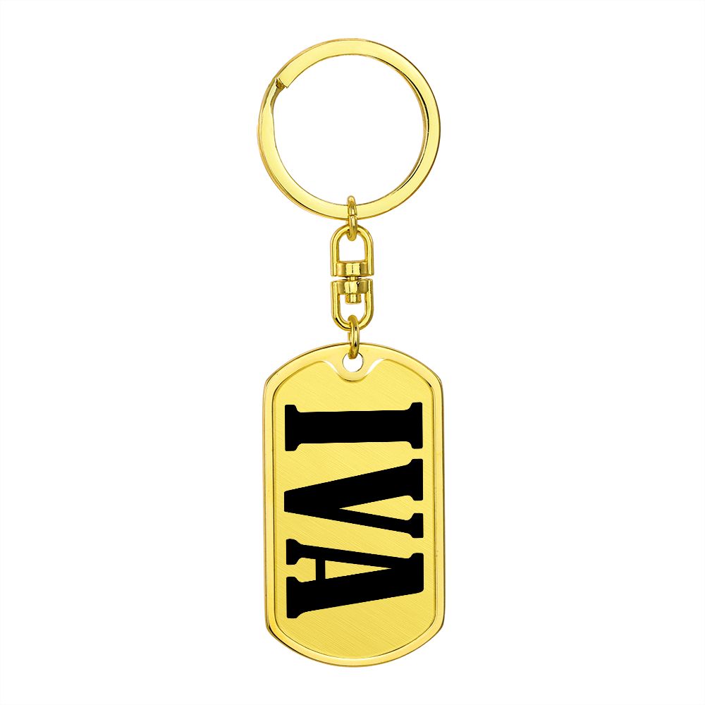 Iva v01 - Luxury Dog Tag Keychain