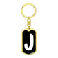 Initial J v3b - Luxury Dog Tag Keychain