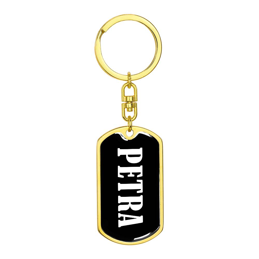 Petra v03 - Luxury Dog Tag Keychain