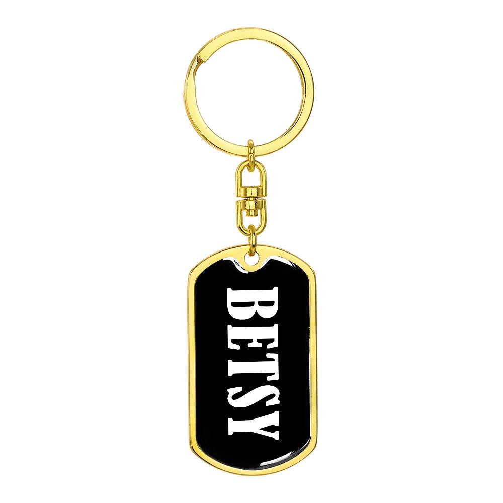 Betsy v03 - Luxury Dog Tag Keychain