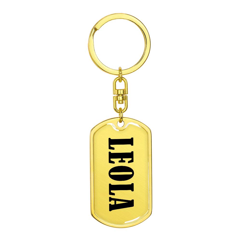 Leola v01 - Luxury Dog Tag Keychain